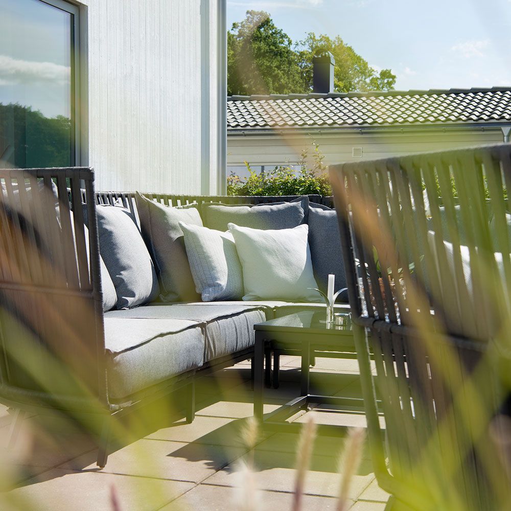 Jet Set Hörnsoffa Med Dynor 