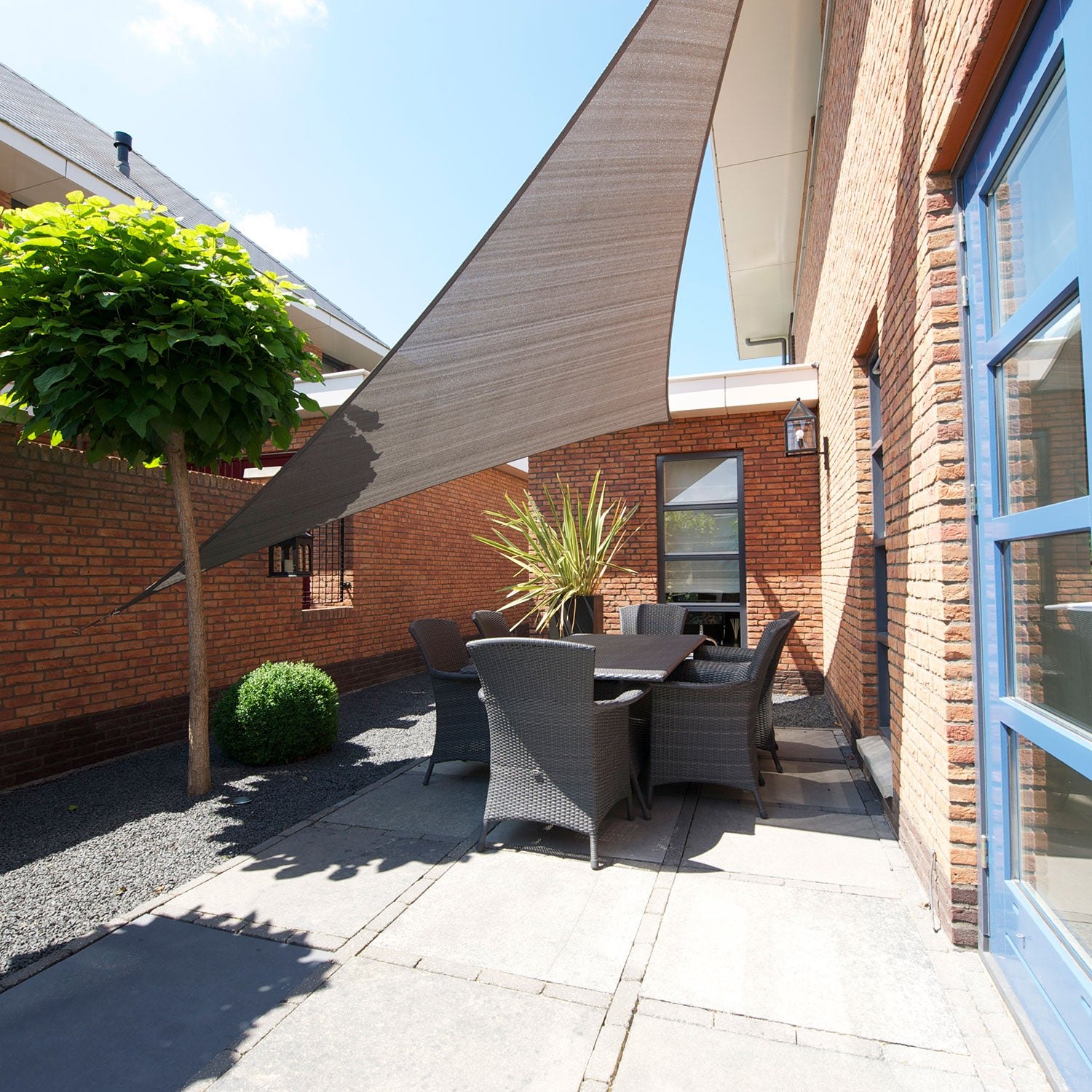 Coolfit solsegel triangulärt 500x500cm svart