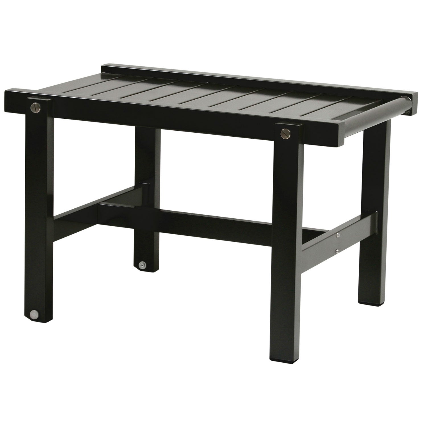 Rullbord med hjul svart aluminium 