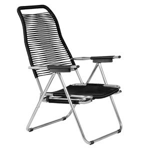 Spaghetti solstol svart aluminium 