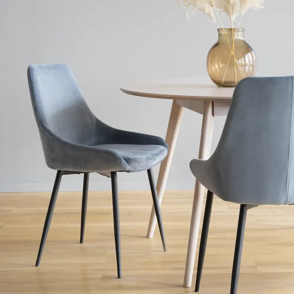 Sierra stol blå sammet