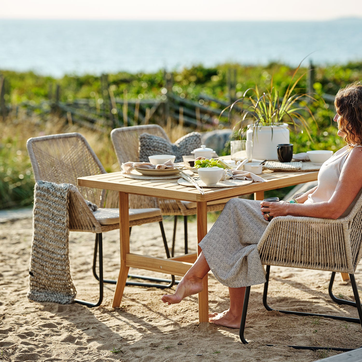 Kornell matbord 90x150 cm natur teak 