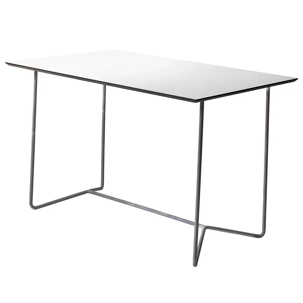 High Tech Bord 70 X 110Cm  Vit laminat/Varmförzinkat stativ