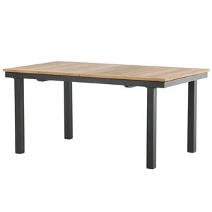 Panama Matbord 160-240x90 cm Svart/Teak