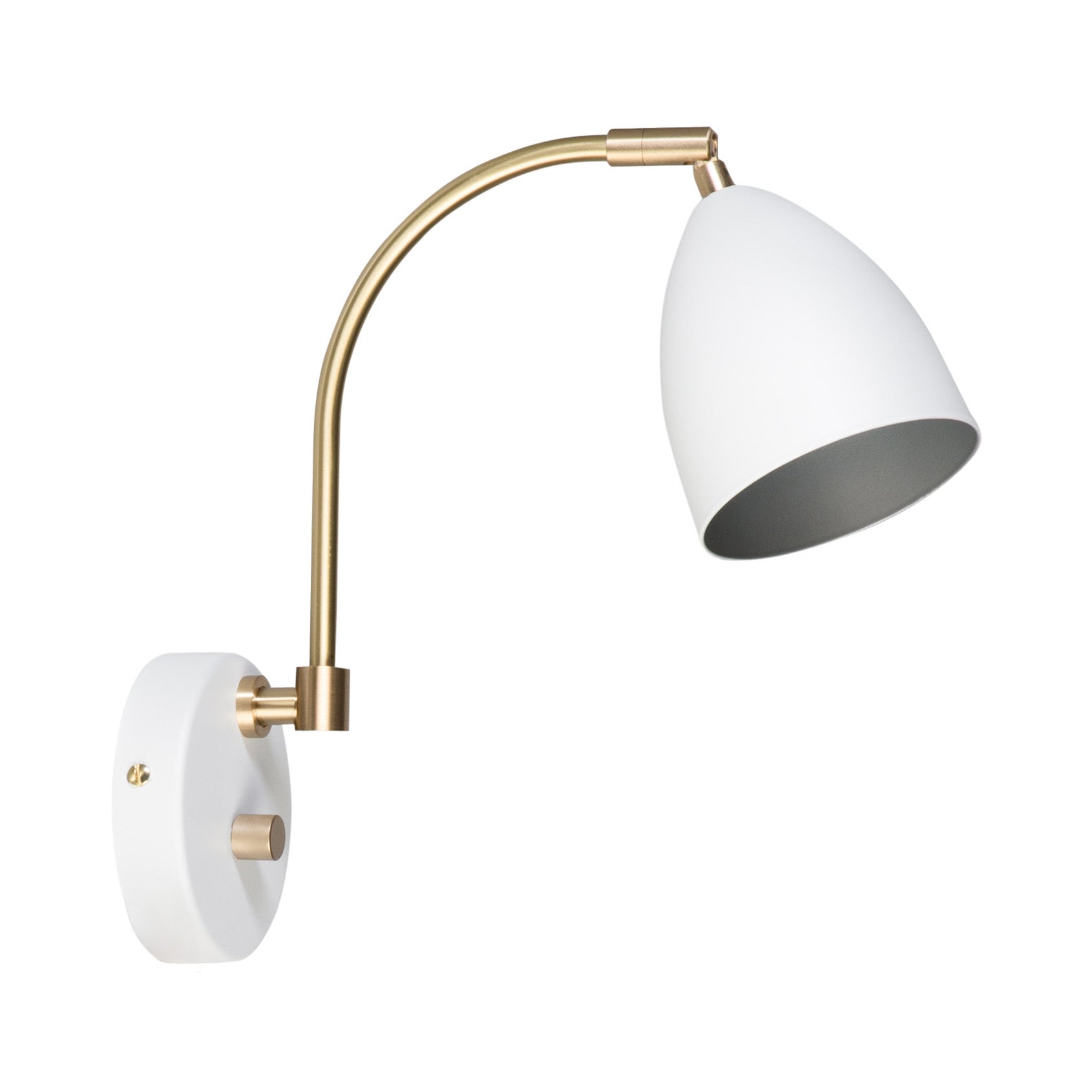 Deluxe Vägglampa Vit/Mässing Mr16 Inkl Ljuskälla