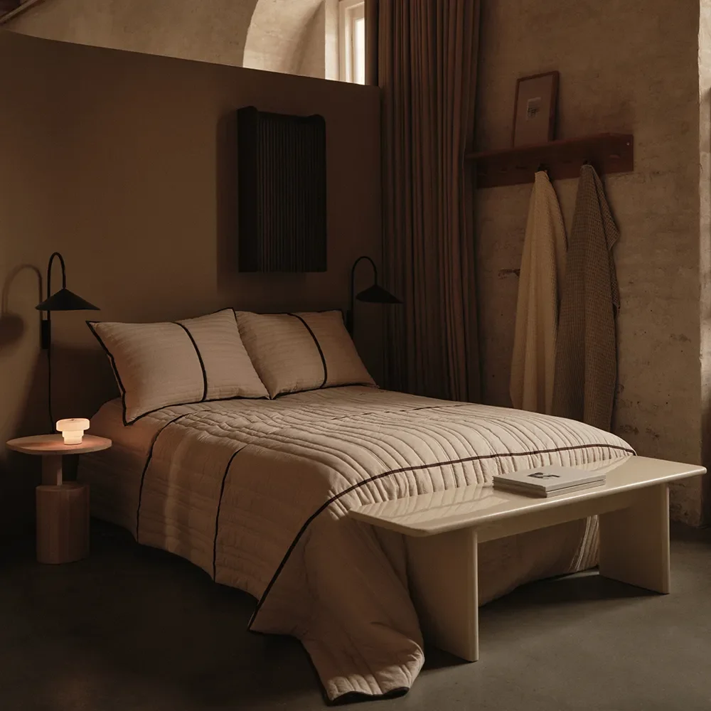 Kviltad prydnadskudde i ekologisk bomull Vari