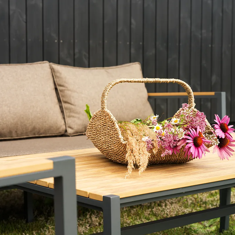 Cap hörnsoffa Stor Anthracite / Brown 