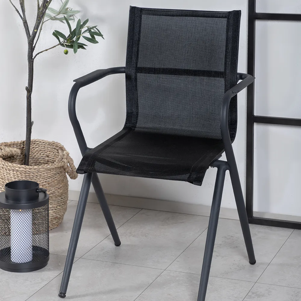 Alina Matstol Svart 2-pack