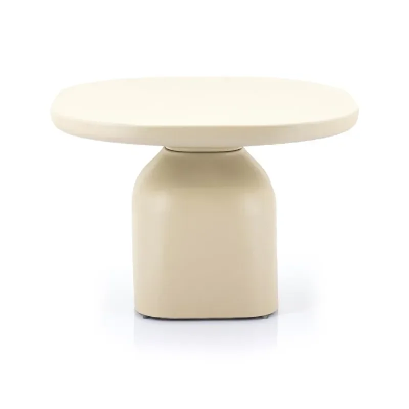 Coffee Squand large bord 60x60x41 cm/base dia.29 aluminium beige