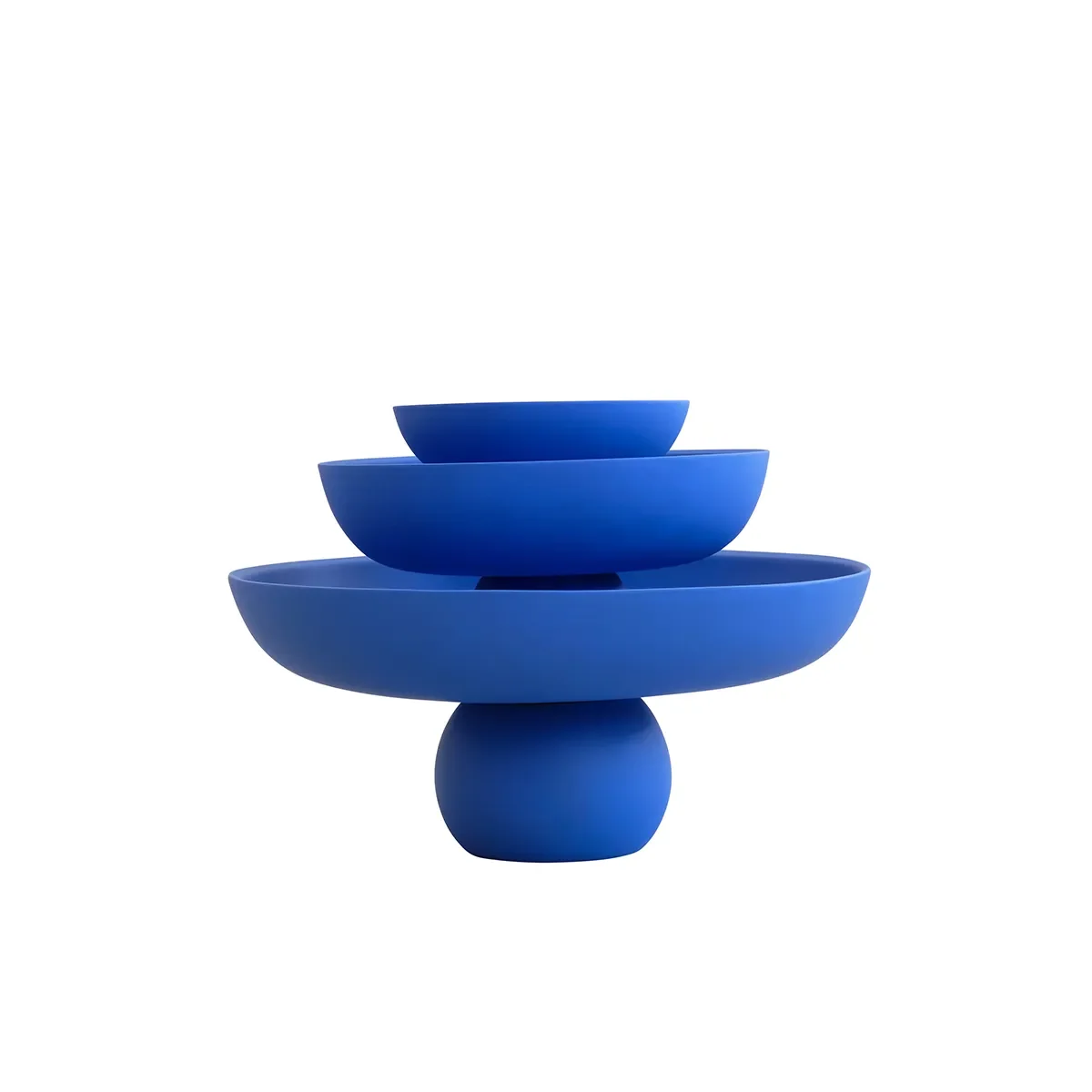 Handmålad dekorationsskål Baburu Big Marrakech Blue Ø 43 cm