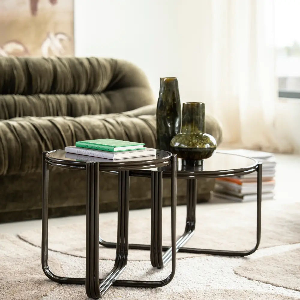 Groovy soffbord - brown 63x63x35 cm
