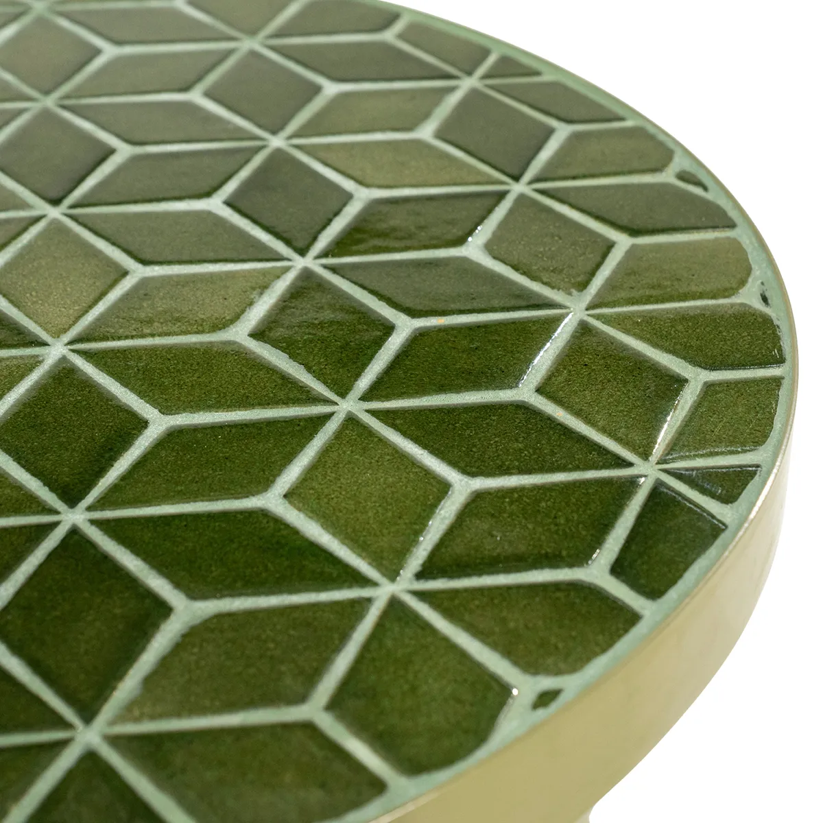 Soffbord Patterna med Skiva av mosaik Green