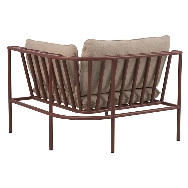 Collier hörndel  Zin red / Teddy beige