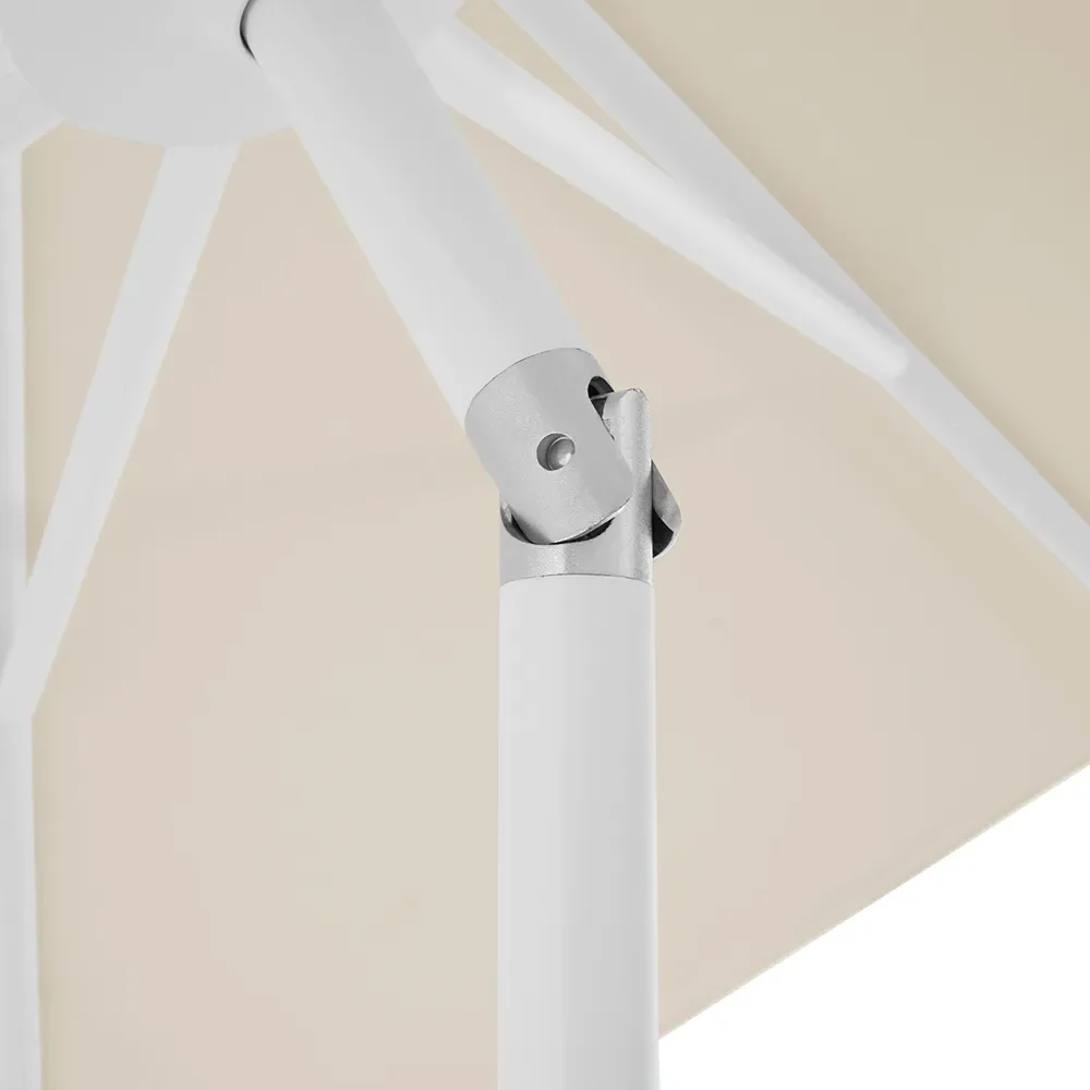 Twist 270 cm parasoll matt white Kat.5 502 Thunder