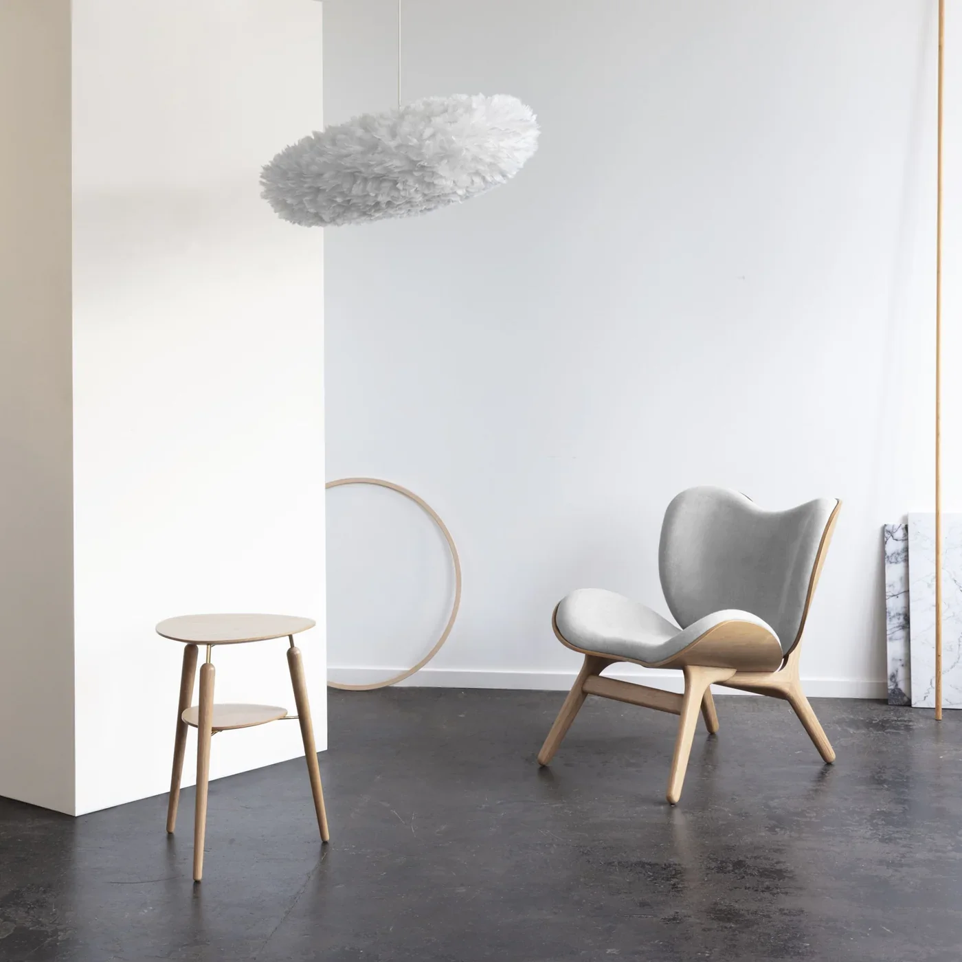 A Conversation Piece Loungestol Oak/Sterling