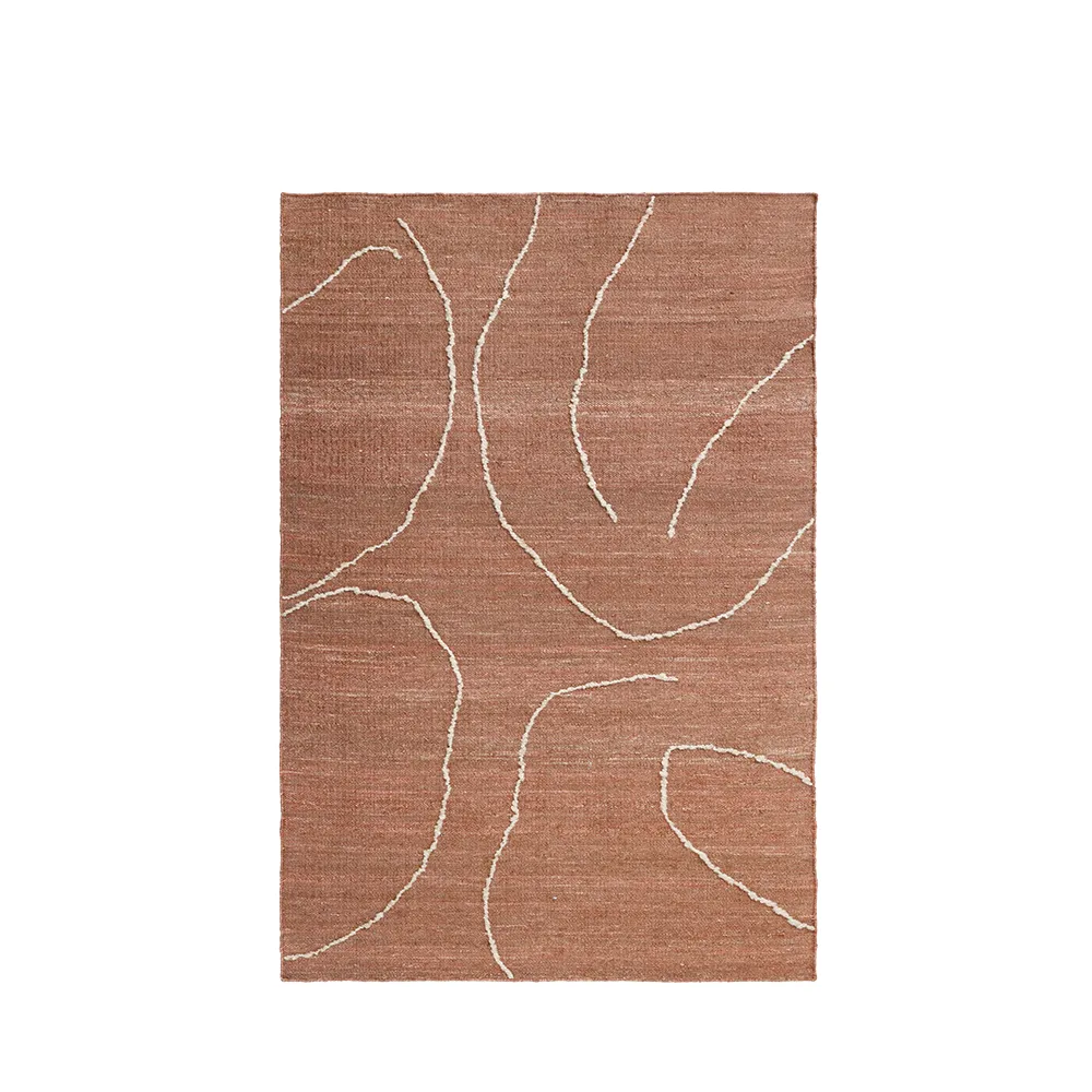 Handvävd Matta i Jute Gesso Terracotta 140x200 cm