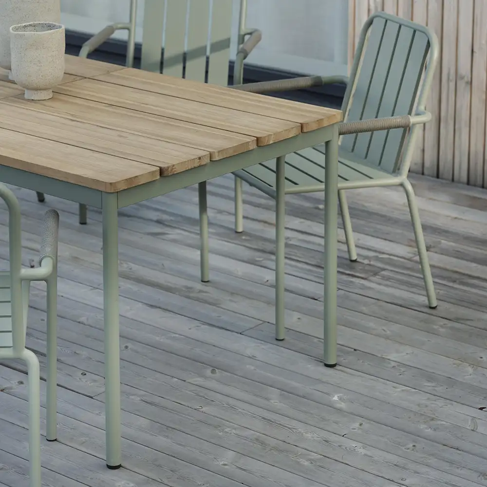 Nox Matbord 90x238 cm Bambu/Dusty Green