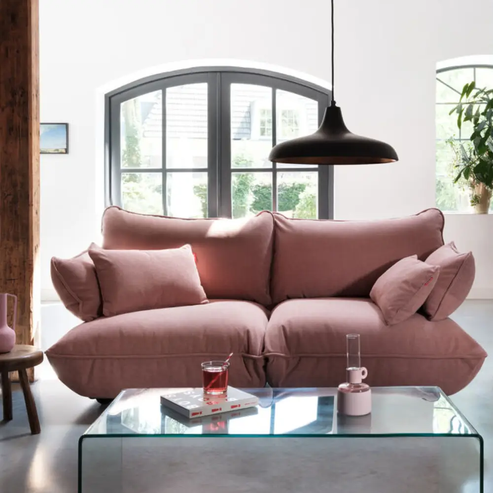 recycled king prydnadskudde cord soft pink