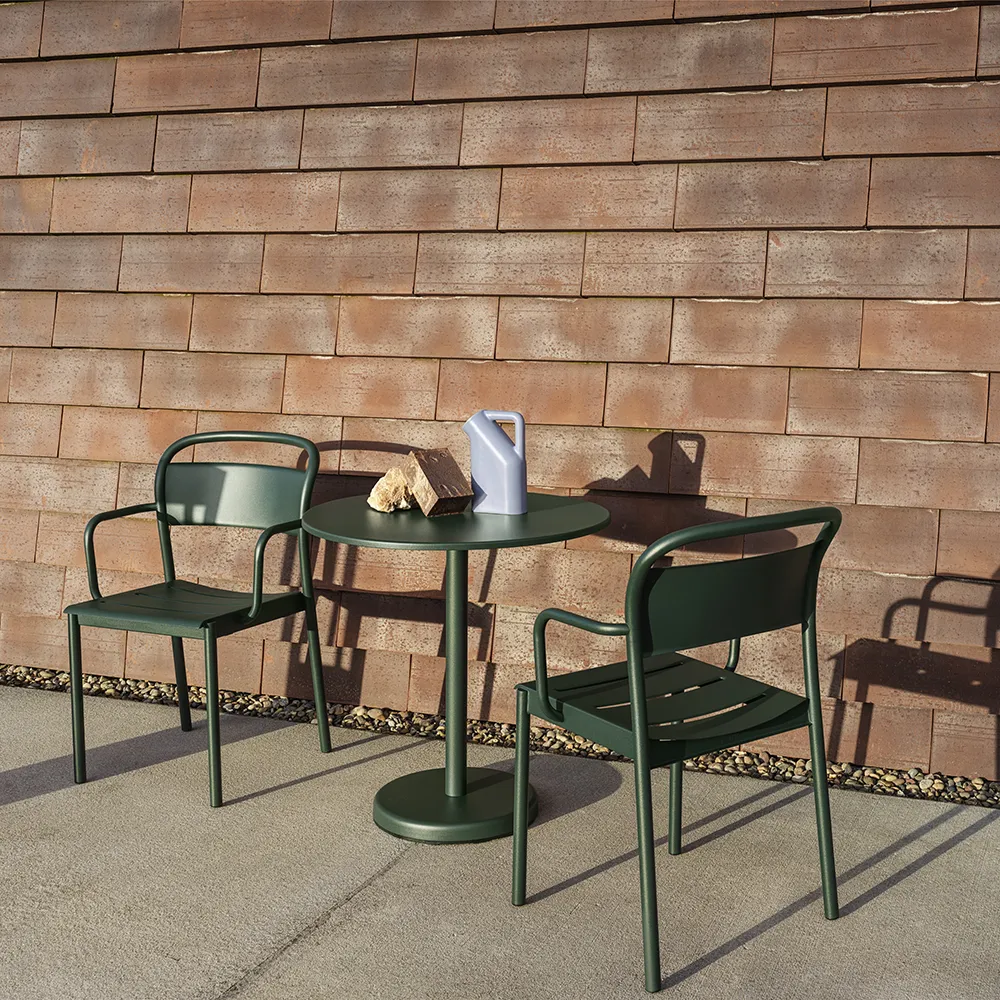 Linear Steel Karmstol - Dark Green 