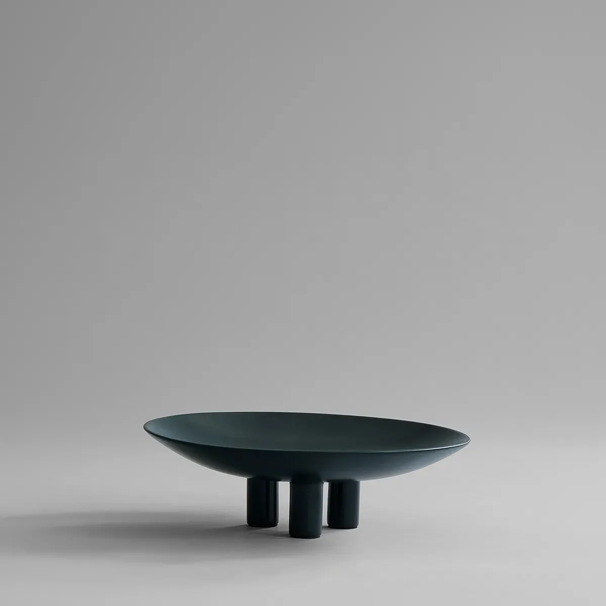 Handmålad dekorationsfat Duck Big Dark Green Ø 45 cm
