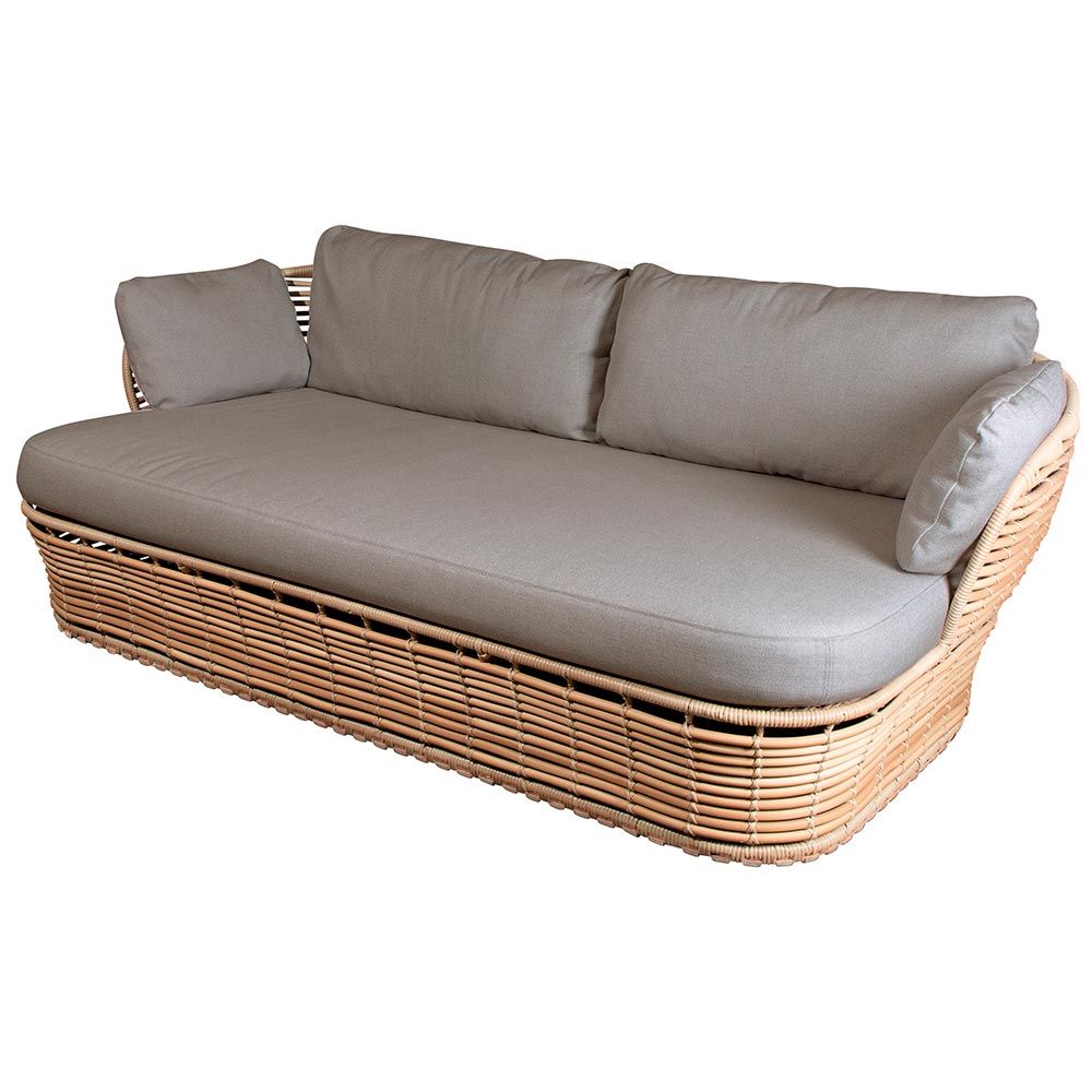 Basket loungesoffa Natural konstrotting inkl ljust Airtouch dynset