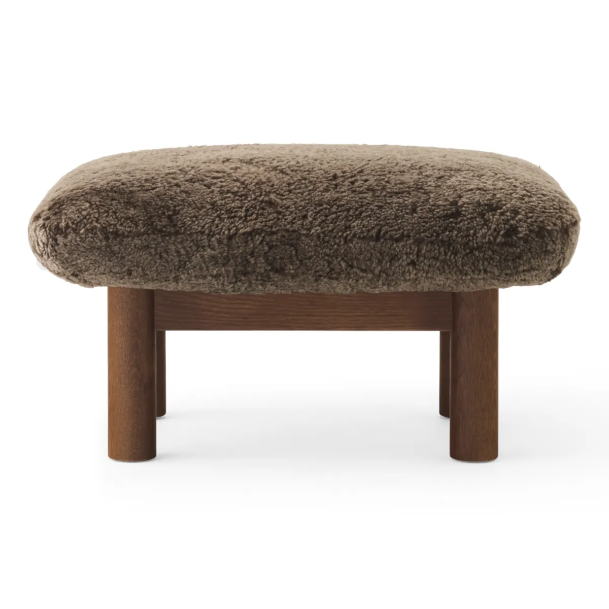 Brasilia pall mörkbetsad massiv ek, Sheepskin Nevotex Root