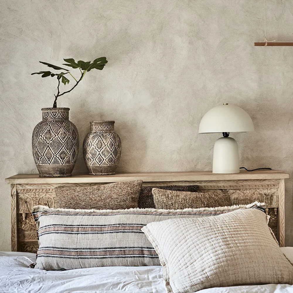 Fungi bordslampa beige 