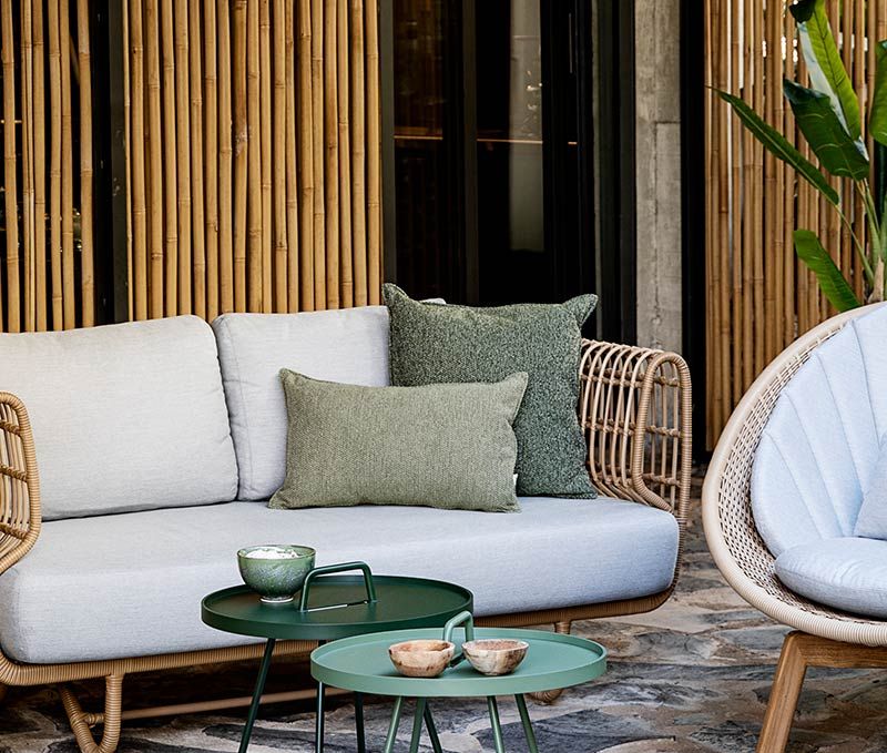 Wove Prydnadskudde 52X32 cm Mörkgrön 