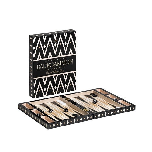 Backgammon Lackat Black