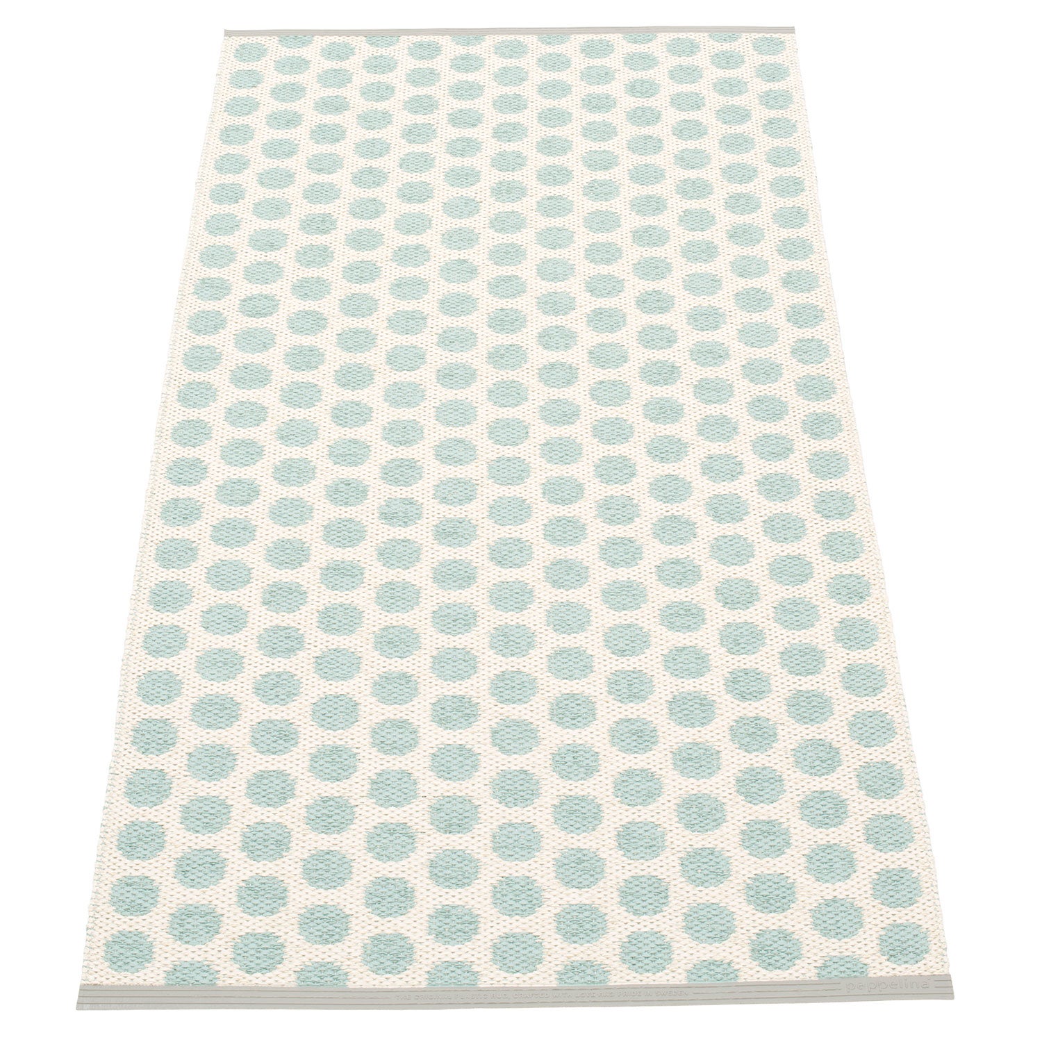 Noa matta 70x150 cm pale turquoise / vanilla / warm grey stripe 