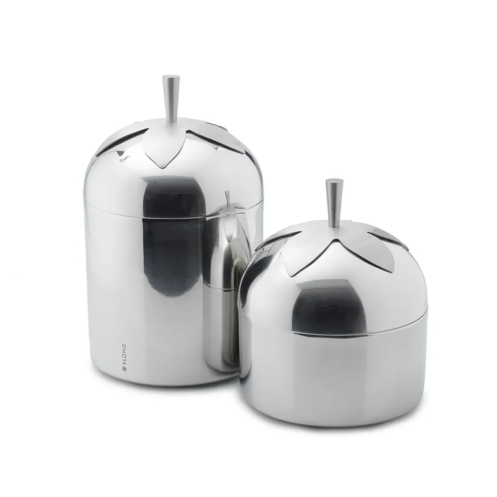 Blad Kaffe och Te Burk Steel Small