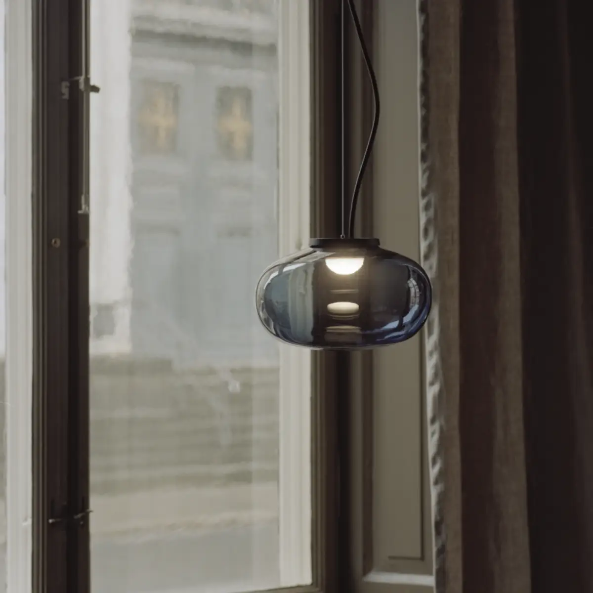 Karl-Johan Pendellampa Ø23 Rökt Glas