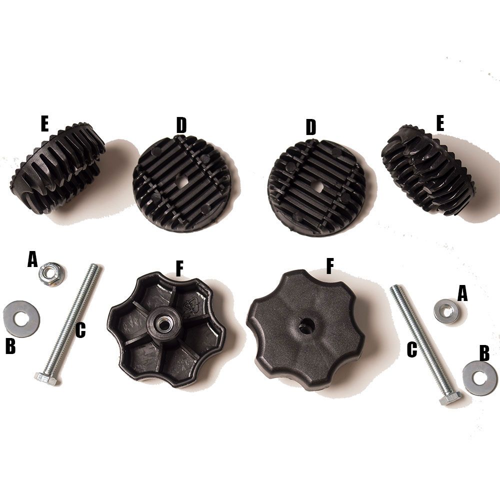 Skruvsats +plastrattar till takstativ till wien hammock svart 