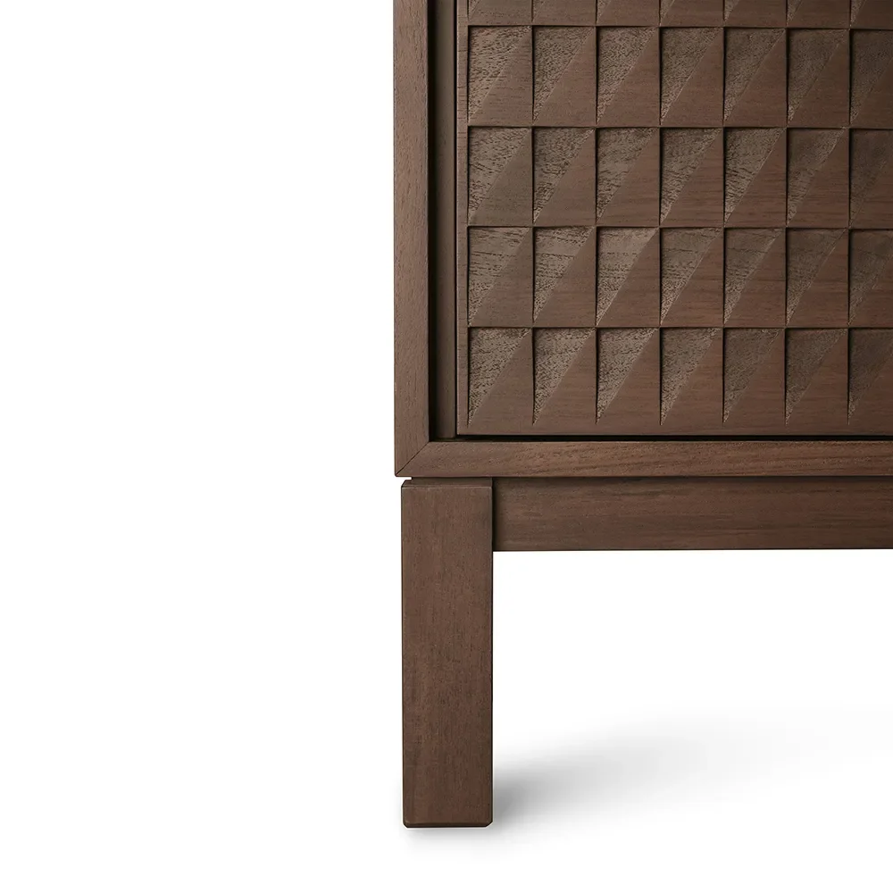 TV-bänk i teak Sono Light Brown L160 cm