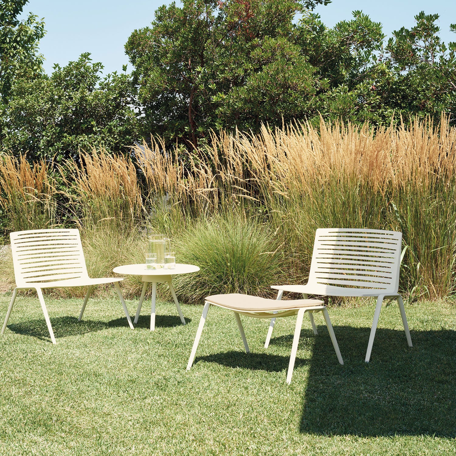 Zebra fotpall Powder Grey