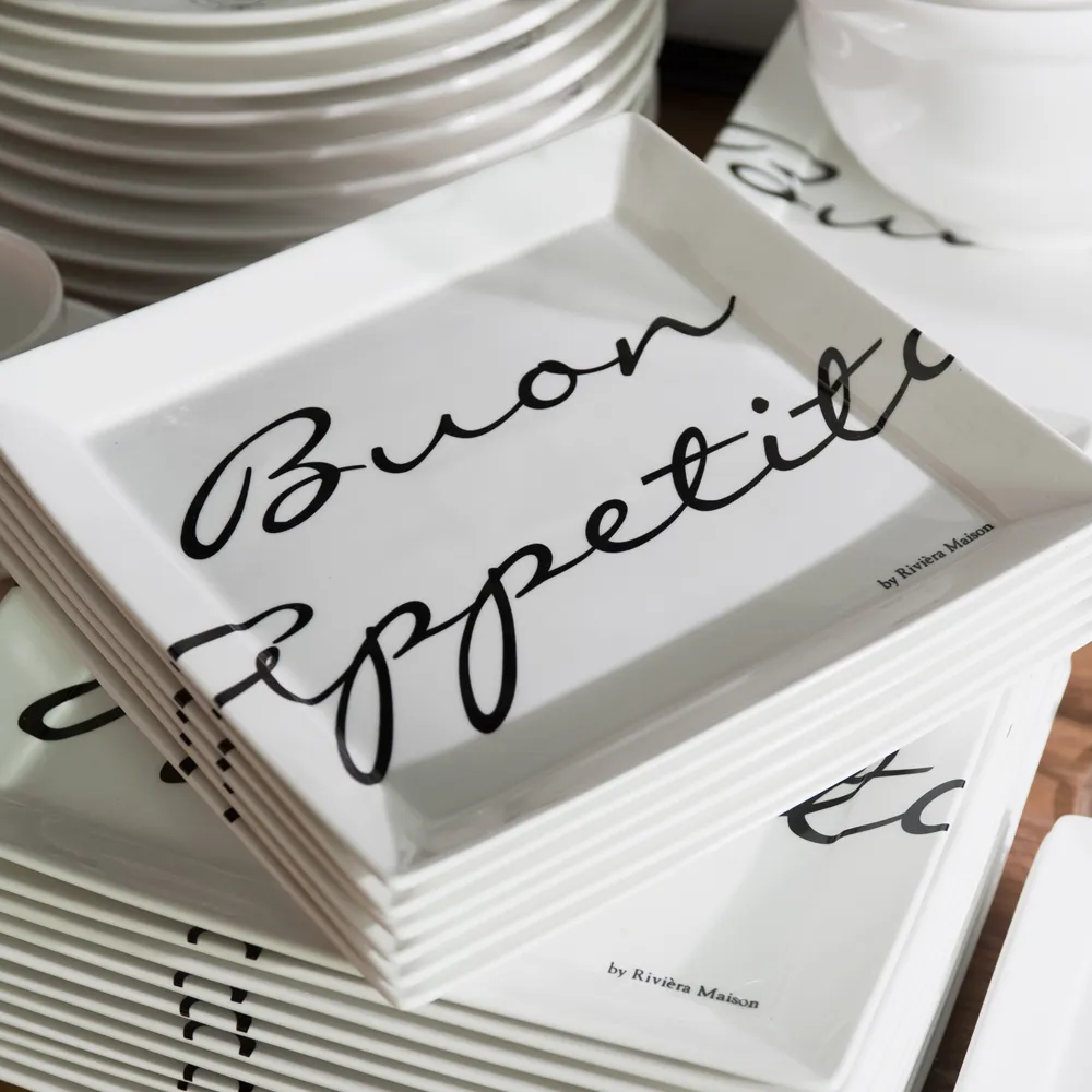 Buon Appetito tallrik fyrkantig 22 x 22 cm