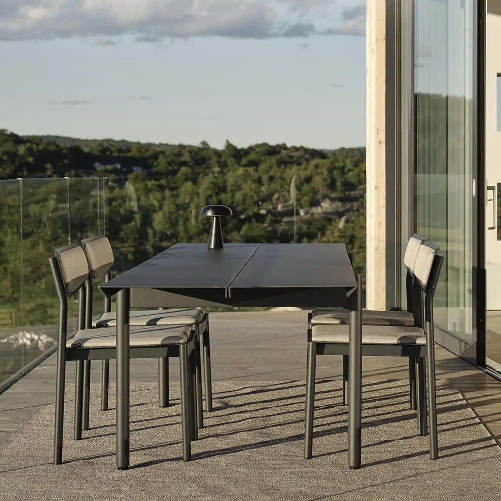 B45 matbord 90x180 cm antracit 