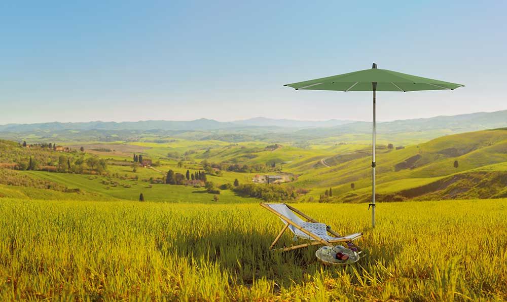 Alu-smart parasoll 200 cm Kat.4 461 Taupe 