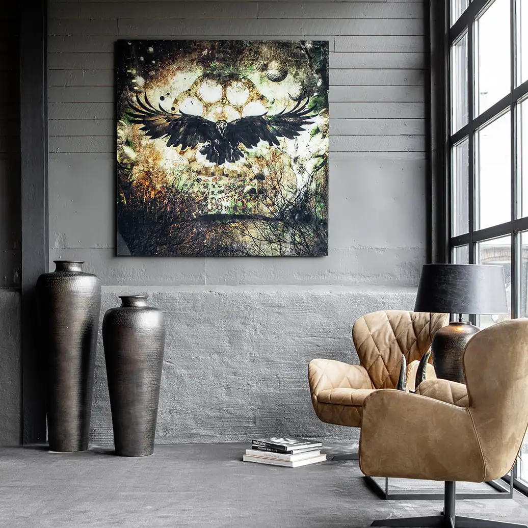 Väggdekor Raven 150x150 cm 