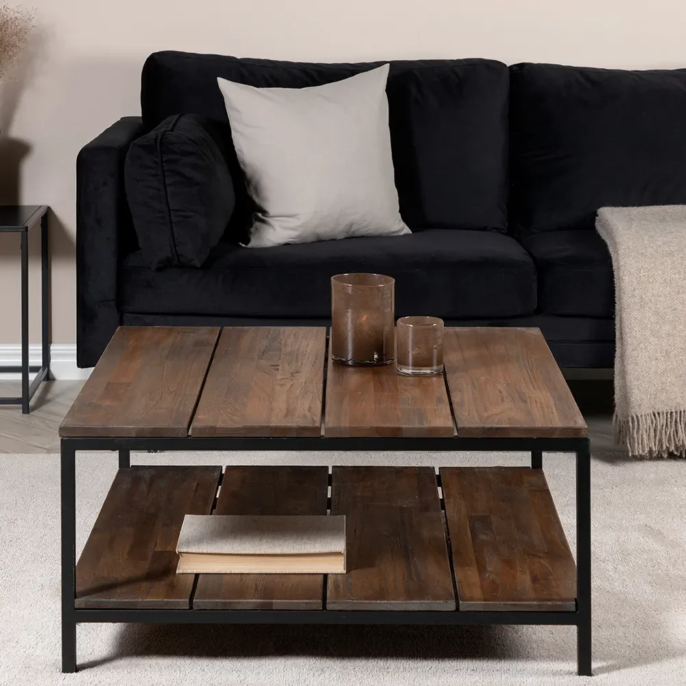 Padang Soffbord 80x80 cm teak