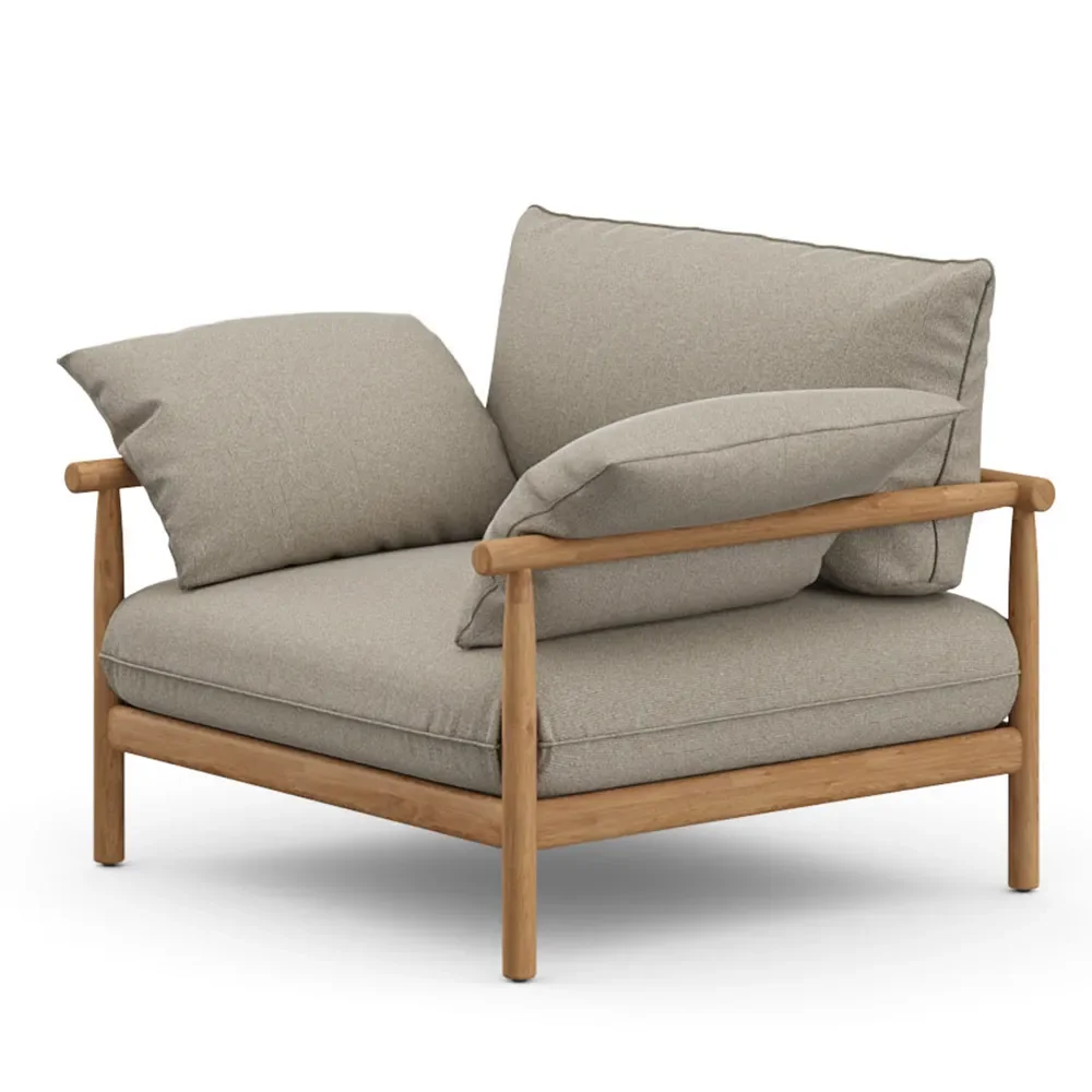 TIBBO loungefåtölj XL BQ5 teak 0205 vulcano matte 0122