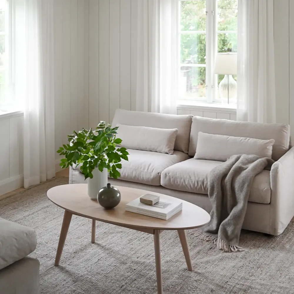 Peyton soffa 3-sits tyg Ursula beige