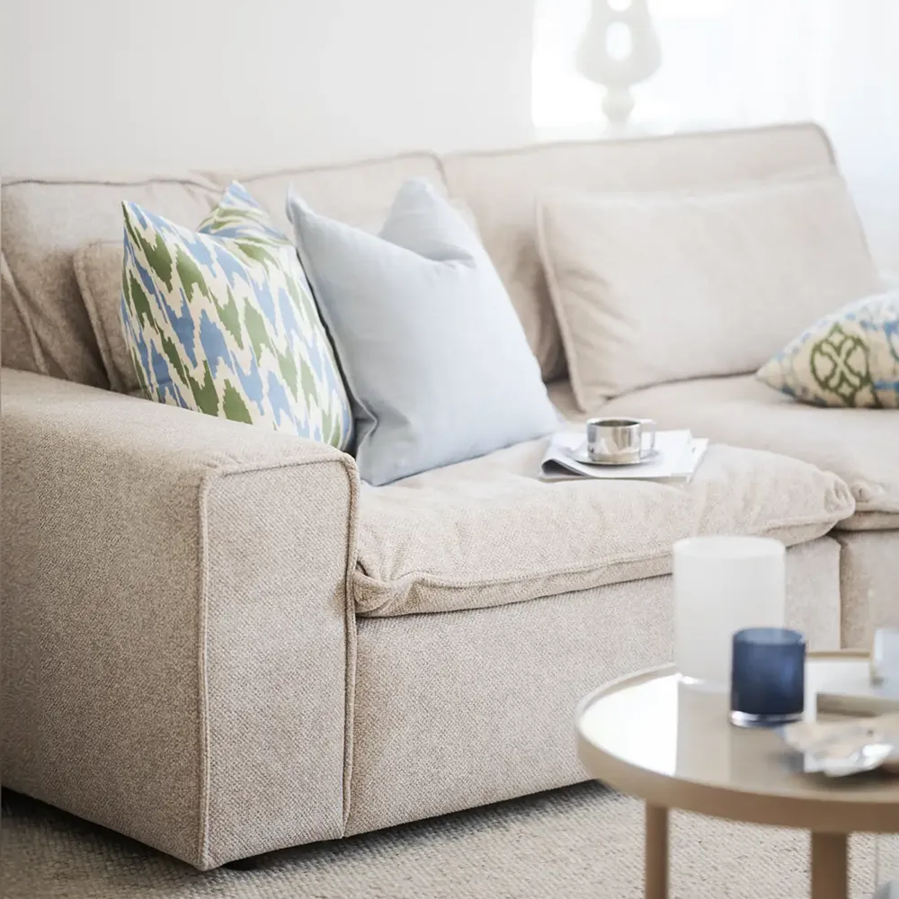 Rawlins soffa 3-sits tyg Bobby beige