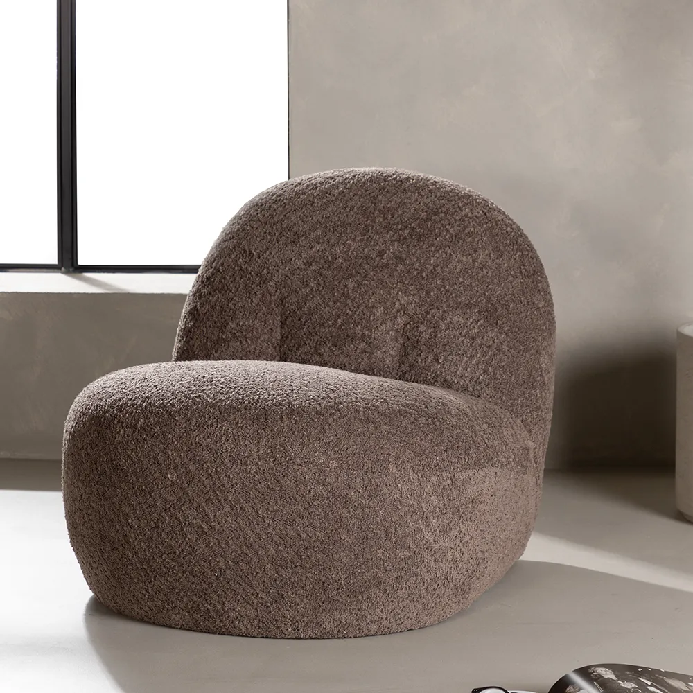 Omaha Fåtölj Brun Boucle