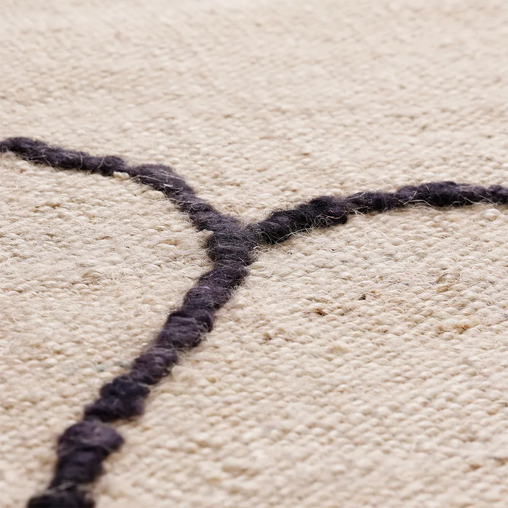 Handvävd Matta i Jute Gesso Off-White 200x300 cm