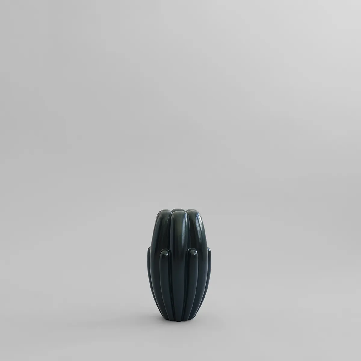 Handgjord vas Bloom Slim Mini Dark Green H34 cm