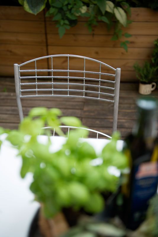 Bord High Tech 60 Vit Laminat / Varmförzinkat Stativ