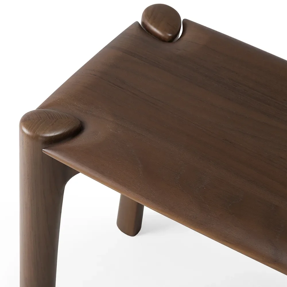 PI Bänk 35x146 cm Brunlackad teak