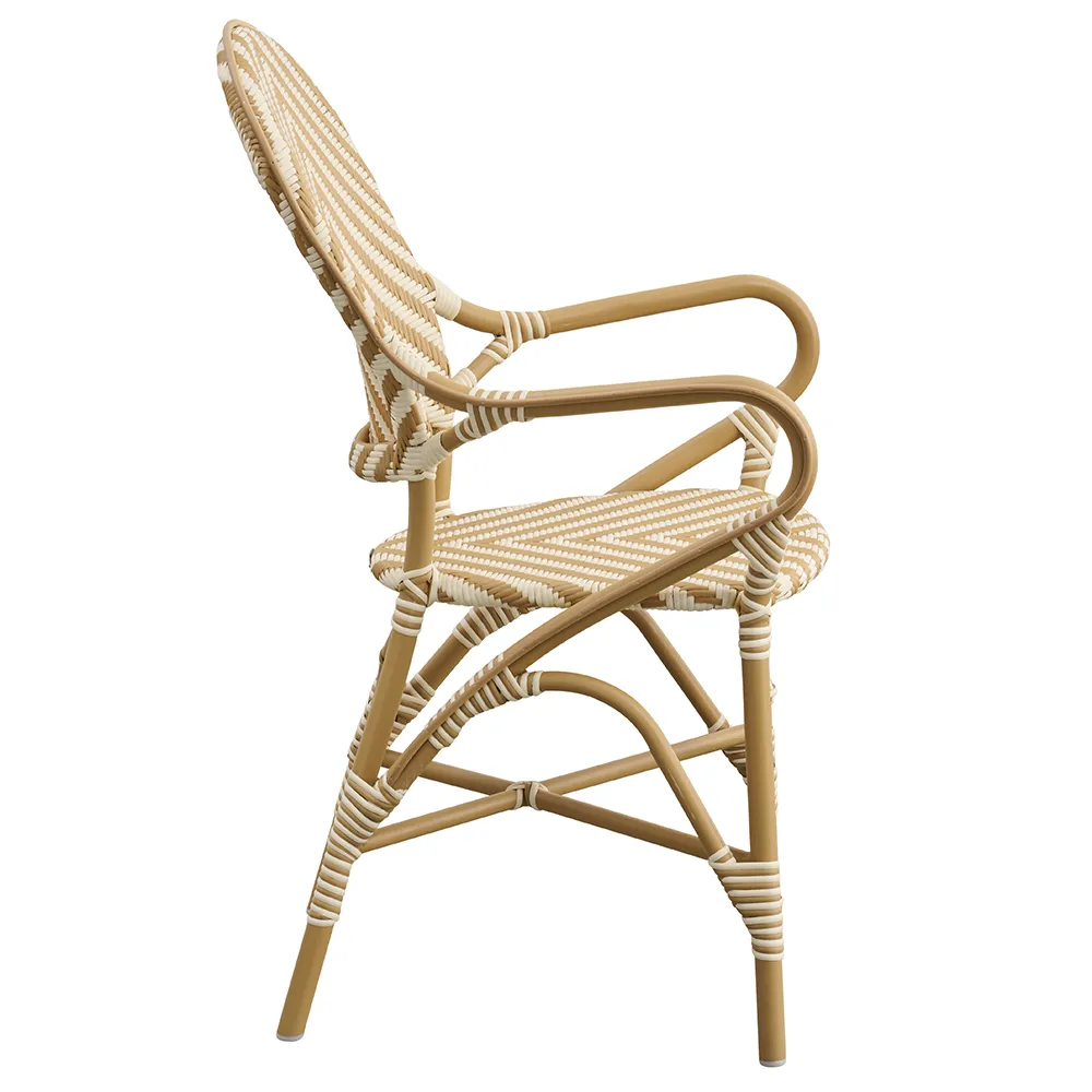 Isabell outdoor karmstol ivory/honey
