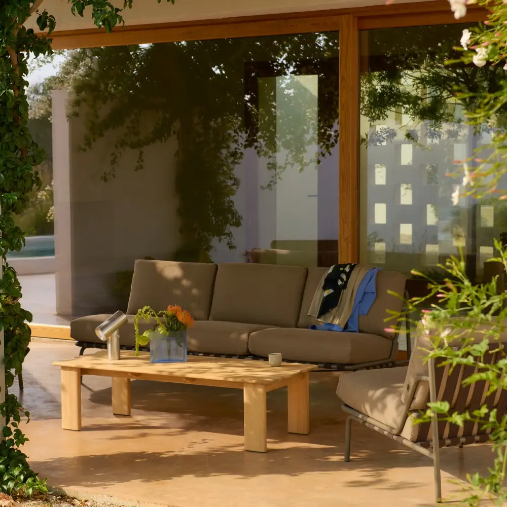 Loungesoffa Settle 2-seater Ribbed Weave 5/Taupe